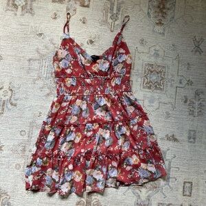 Trixxi Floral Red Mini Dress